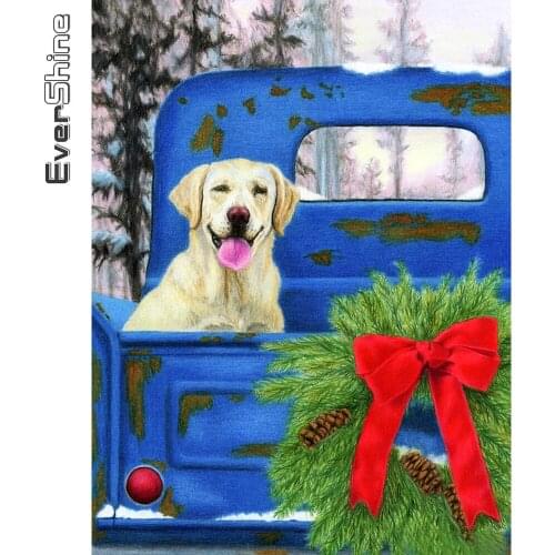 Evershine Diamond Painting Dog Animal Cross Stitch Sale Diamond Mosaic Christmas New Arrival Embroidery DIY Childrens Gifts