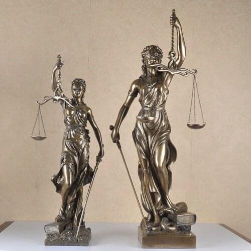 European classic figure resin crafts goddess of justice Angel copper furnishings home decoration Libra furnishings