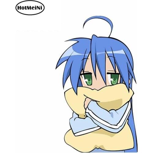 HotMeiNi 13cm x 7.8cm for Japanese Girl Pillow Trunk Motorcycle Windshield Anime Car Stickers Cartoon Windows Surfboard Decal