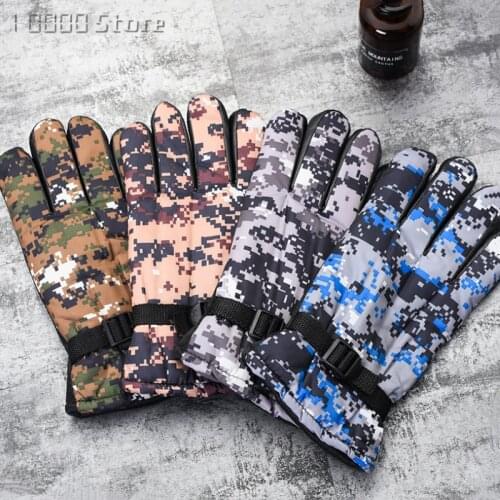 Quality Hunting Gloves Full Finger Plus Velvet Gloves Outdoor Tactical Camouflage CS Ski Riding Wild Hunting