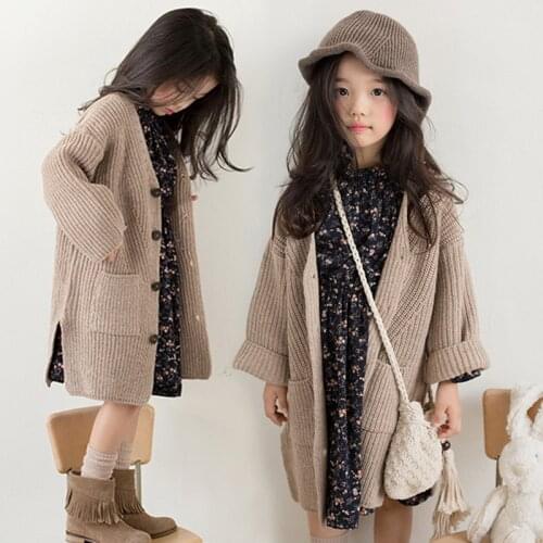 Girls Jacket Kids Thick Coat Outerwear Children Clothing Autumn Winter Baby Girls Knit Cardigian Jackets 4 6 8 10 12 14 Y Coats