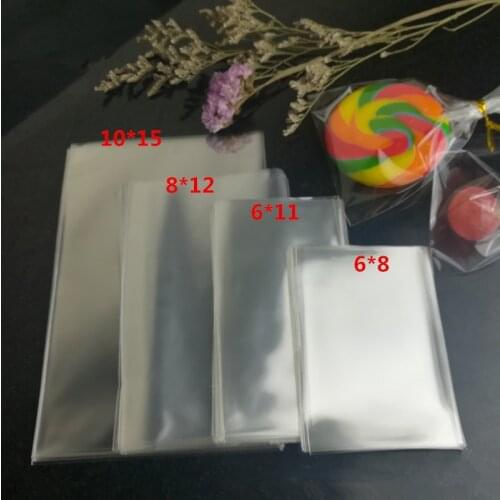 100 pcs Transparent Small Plastic Bags for Candy Lollipop Cookie Packaging Cellophane Bag Wedding Party Favor Poly Opp Gift Bag