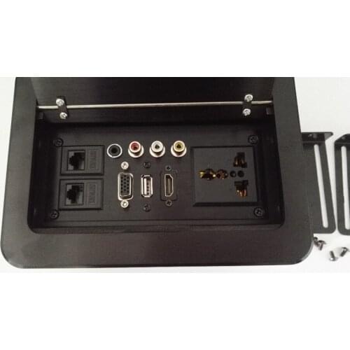 2019 Desktop Hidden Lan Outlet lipe Up For Conference system RCA HDMI rj45 socket