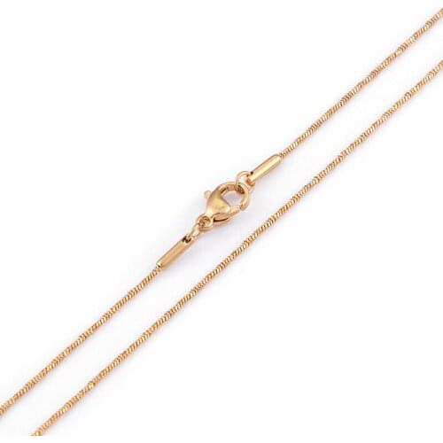 New stainless steel necklace for men and women, titanium steel round bone chain with chain