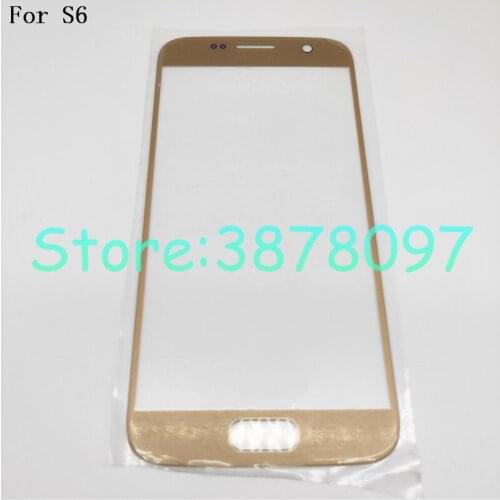 New 5.1inches Replacement LCD Front Touch Screen Glass Outer Lens For Samsung Galaxy S6 G9200 With Logo