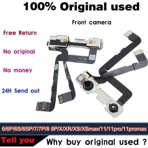 Original Front Camera For iPhone 11 pro max XR XS max Facing Camera For iPhone 5S 6 6s 8 6SP 7 plus Camera Module Flex Cable