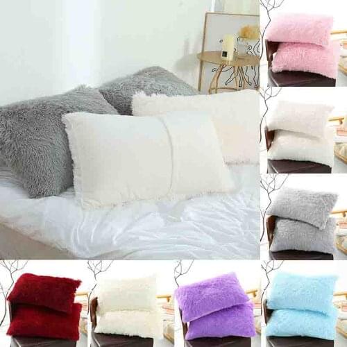 50*70cm Plush Furry Cushion Cover New Pillow Case Decorative Throw Pillow Case Home Bed Room Sofa Decor Home Decor