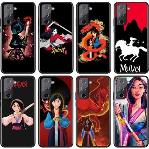 Princess mulan For Samsung Galaxy S21 S20 FE S10e S10 S9 S8 S7 S6 Ultra Plus Lite 5G Edge Black Soft Phone Case