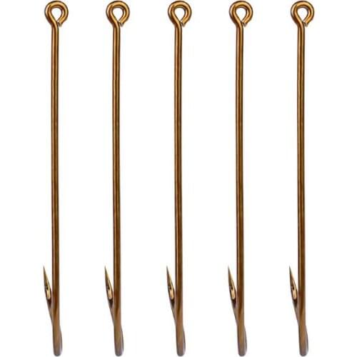 100PCS/lot Aberdeen Long Shank Fish Hook Saltwater Fresh Water Fishing Barbed Hooks Baits FSS9353