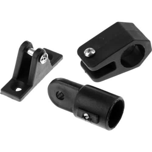 12 Pieces Set 7/8" Boat Bimini Top Nylon Fittings - Eye End+Jaw Slide+Hinge