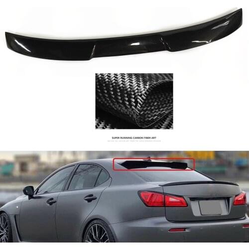 For LEXUS IS250 IS350 ISF 2006-2013 Real Carbon Fiber Trunk Gate Window Roof Splitter Guard Cover Trim Lid Rear Spoiler Wing Lip