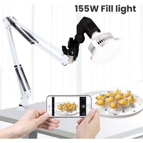 Dimmable LED Video Light Fill Lights With Long Arm Bracket Holder Stand Selfie PhotographY Lighting Fill Lamp For Studio Youtube