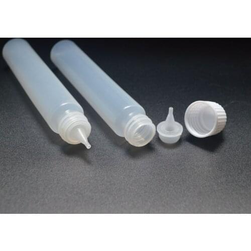 10Pcs Long Slim Dropper Plastic Bottle With E Liquid 30ML Empty Pen Shape Bottle Free Shipping