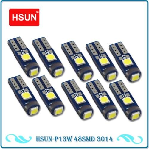 HSUN 10pcs T5 3LED white red Car Dash Dashboard LED Instrument Panel Light Bulb For E36 E34 E32 E38 E31 M3 Z3 12V T5 LED Bulbs