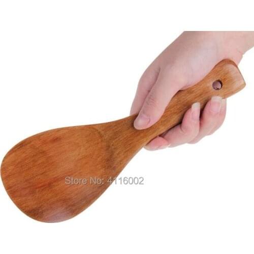 100pcs Wooden Spoon Eco-Friendly Rice Scoop Food Spoons Spatula Plane Kitchen Utensils Cooking Tools