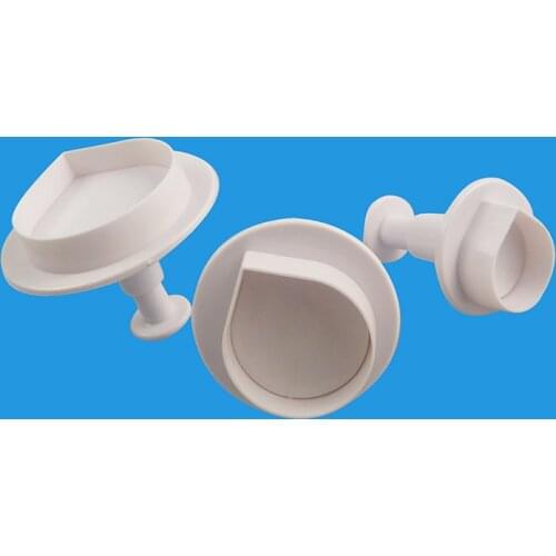 3Pcs/Set Creative Fondant Cake Cookies Paste Mold Sugarcraft Plunger Cutter Cupcake Cake Decorating Tools Set Biscuit Mold
