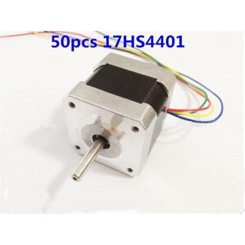 50 pcs/ lot 17HS4401 4-lead Nema17 Stepper Motor 42 motor 42BYGH 1.7A CE ROSH ISO CNC Laser Grind Foam Plasma Cut
