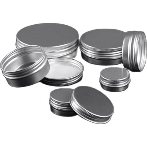 60G silver aluminum jar pot tin bottle for face/hand essence gel wax cream mask moisturizer skin care cosmetic packing