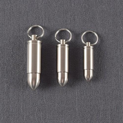 First-Aid Pill Case For Outdoor Traval Mini Sealed Storage Pill Box Medicine Tablet Container Organizer Pure Titanium Waterproof