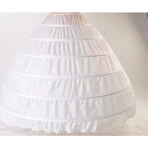 Top Sale 6 Hoops Petticoats Bustle for Ball Gown Wedding Dresses Underskirt Bridal Accessories Bridal Crinolines