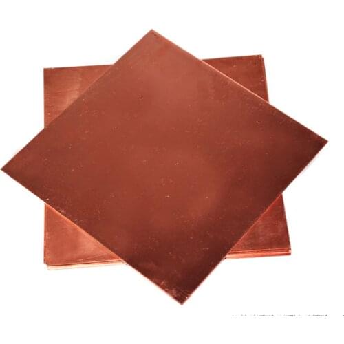 Good Thermal Conductivity 100*100*3.0mm T2 Copper Plate Copper Sheet Red Conductive Copper Plate laser Processing Thermal Pad