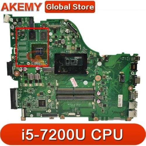 Akemy Laptop Mainboard For ACER Aspire E5-575 i5-7200U Motherboard DAZAAMB16E0 SR2ZU DDR4