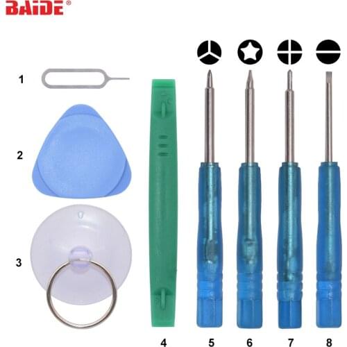 Mini Screwdriver Set 7 Pcs 8 in 1 Repair Opening Tools Kit With 0.6Y 0.8 Pentalobe 1.5 Phillips Slotted For iPhone Mobile Phone