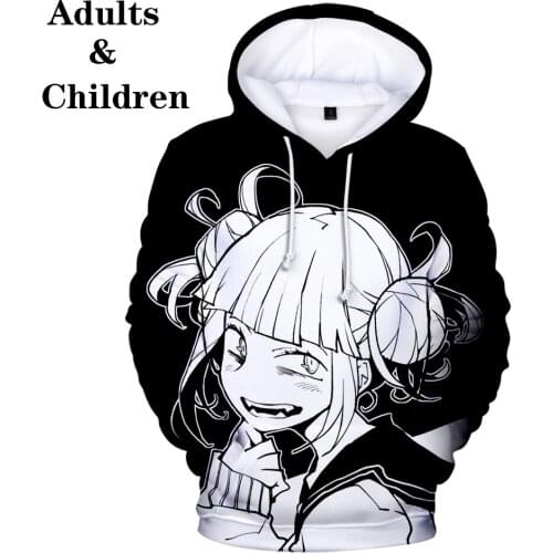 Casual New Suitable Himiko Toga 3D Hoodies Hip Hop Harajuku Men women 3D Hooded boy girl Autumn children Sweatshirt kid pullover