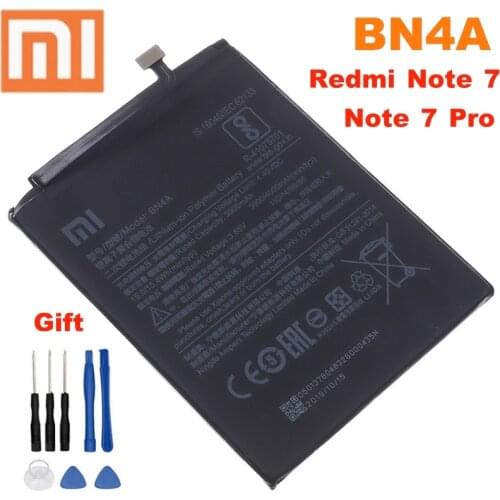 BN4A Xiao mi Original Replacement Battery For Xiaomi Redmi Note7 Note 7 Pro M1901F7C Authentic Phone Battery 4000mAh +free tools