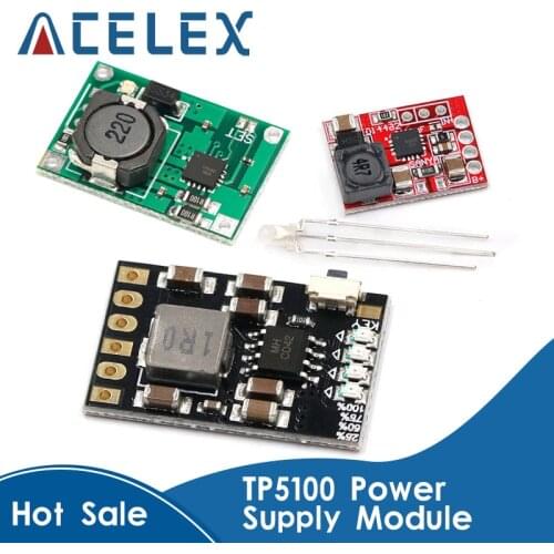 TP5100 charging management power supply module board TP5000 1A 2A compatible with 4.2V 8.4V single and double lithium batteries