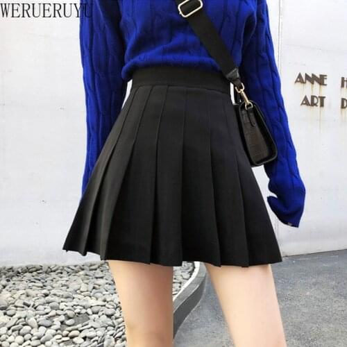 WERUERUYU Pleated Skirt Spring High Waist Pleated Mini Skirt Womens Fashion Slim Waist Casual Tennis Skirts school Vacation
