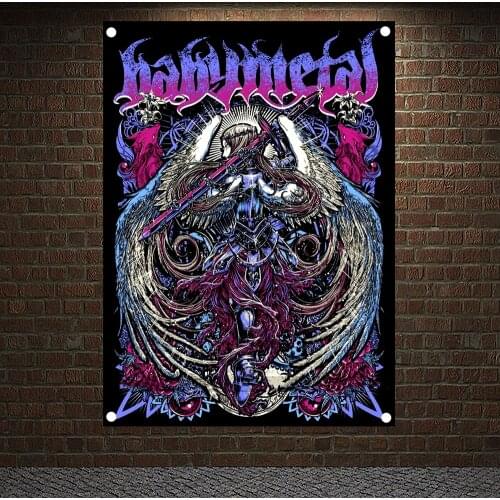 BABYMETAL Rock 'n' Roll Popular Music Band Posters High Quality Macabre Art Flag & Banner Office Music Studio Room Wall Decor