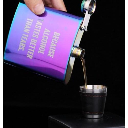 6 oz Portable Stainless Steel Lady Hip Flask Whiskey Wine Alcohol Woman Flagon Bottle Travel Drinkware For Gifts