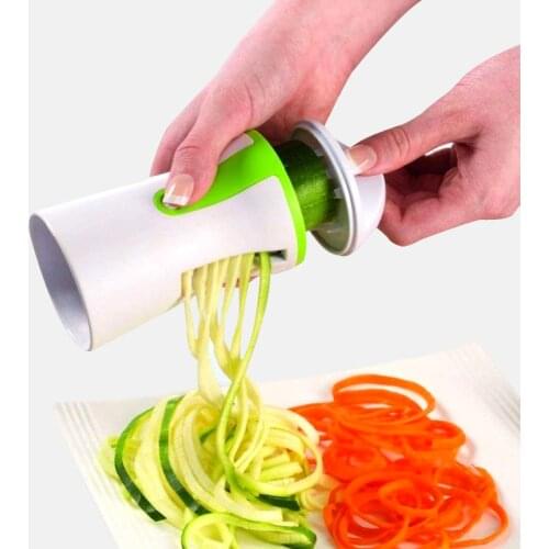 Portable Spiralizer Vegetable Slicer Handheld Spiralizer Peeler Stainless Steel Spiral Slicer for Potatoes Zucchini Spaghetti
