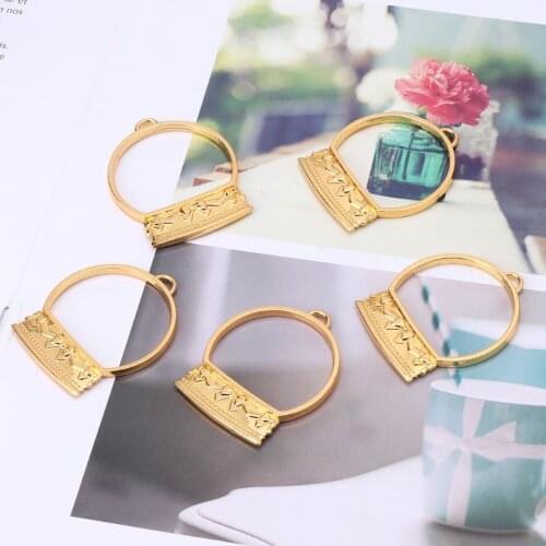 5Pcs Crystal Ball Resin Frame Bezels Setting Blank Pendant Resin Jewelry Making 85LB