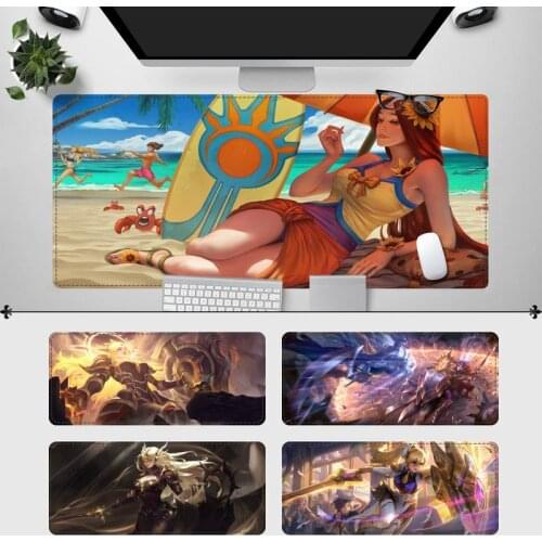 Sale League Of Legends Leona Mouse Pad Gaming MousePad Large Big Mouse Mat Desktop Mat Computer Mouse pad For Overwatch