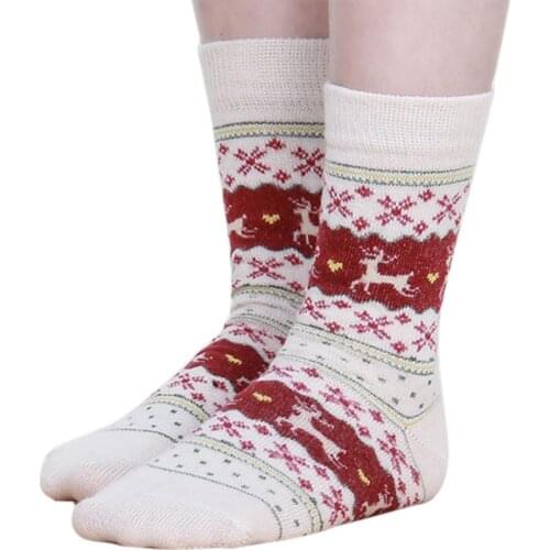 Christmas deer rabbit wool socks walking fitness sock Outdoor sports socks ladies outdoor running hiking