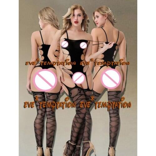 Sexy crochet Fish Net Cosplay Lingerie Nightgowns Babydoll dress Underwear Nightgown perforate Teddies Sleepwear costumes A220