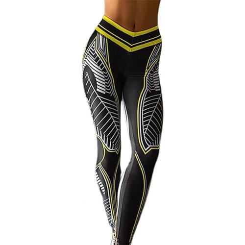 Sports Printing Breathable Stretchy Legging Pants Sexy Women Printing Gym Workout Leggings Stretchy Breathable Pants Trousers