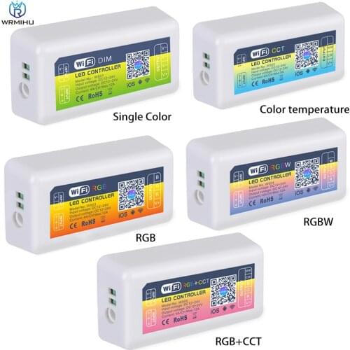 DC12-24V Smart Voice WIFI Controller Single Color/Color Temperature/RGB/RGBW/RGBCCT LED Light With Mobile APP Remotely Control