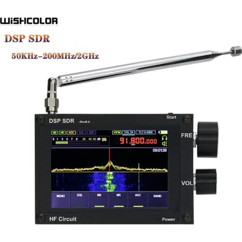 Wishcolor New Thicker 3.5" 50KHz-200MHz/2GHz Malachite DSP SDR Receiver Malahit SDR Shortwave Radio Receiver Nice Sound