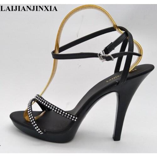 LAIJIANJINXIA New Fashion Summer Women High Heels Sandals 13cm Sexy Stripper Shoes Party Pumps Shoes Women Platform Sandals