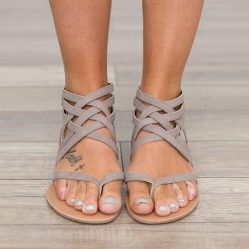 Women Sandals Plus Size Gladiator Sandals For Beach Summer Shoes Woman Rome Flat Sandals Soft Flip Flop Female Summer Sandals 43