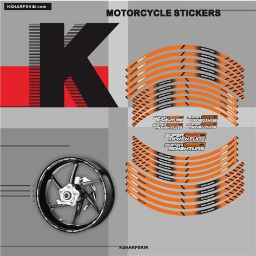 Motorcycle tyre sign decoration sticker inner rim reflective decals For KTM SUPER1290 AOVENTURE
