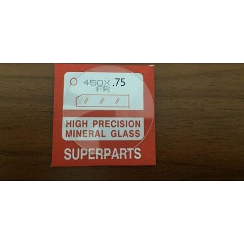 Watch Crystal Flat Round Standard Mineral Glass Crystal 0.75mm Thick