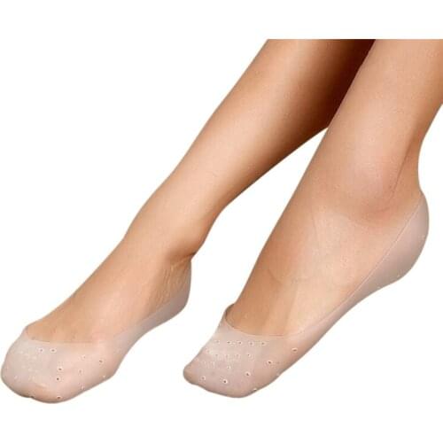 1 Pair Ankle Support Fasciitis Foot Care Protection Tool Silicone Gel Socks Cracked Plantar Breathable Yoga Foot Sockve