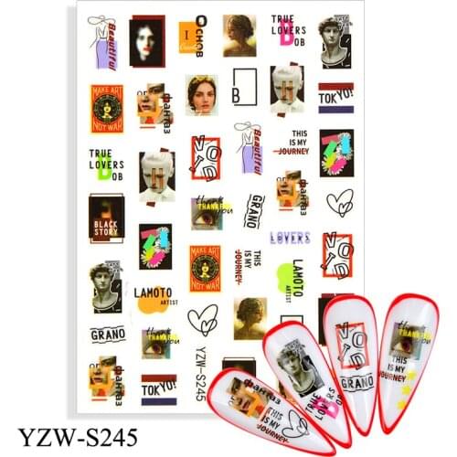 1Pc Spring Water Nail Decal And Sticker Flower Leaf Tree Green Simple Summer DIY Slider For Manicuring Nail Art Watermark