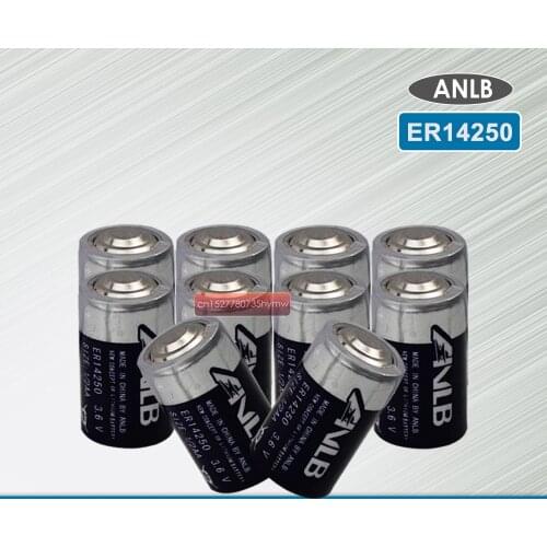 10pcs/lot New Original ANLB ER14250 1/2AA 3.6V 1200mAh Lithium Battery PLC Batteries
