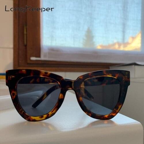 2021 Fashion Cat Eye Sunglasses Women Brand Designer Vintage Sun Glasses Sexy Ladies Leopard Glasses UV400 Zonnebril Dames