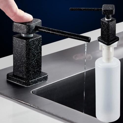 250ml chrome/black/brushed/quartz kitchen sink soap dispensers pump brass + ABS plastic bottle liquid hand wash soap dispenser